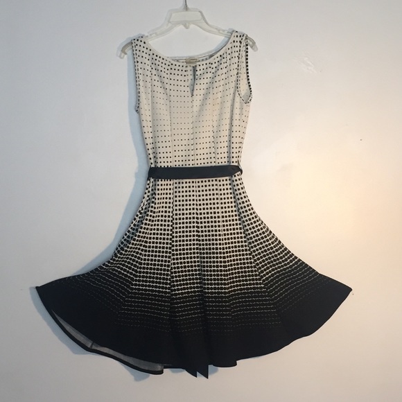 Haani Dresses & Skirts - Black and White Graduated Haani Dress with Belt Haani Dresses & Skirts - Black and White Graduated Haani Dress with Belt
